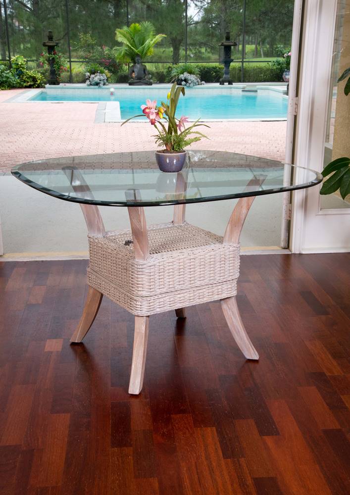 Belize Dining Table Base Rustic Driftwood Finish Alexander & Sheridan Casual Furniture